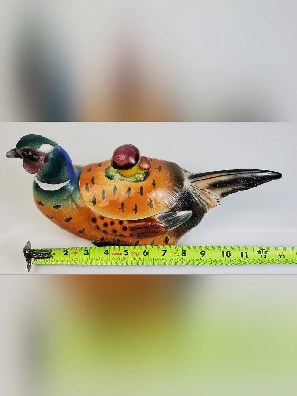 Morikin Japan VTG MCM Pheasant Tureen Cookie Biscuit Figure Jar SEE PHOTOS - GUC